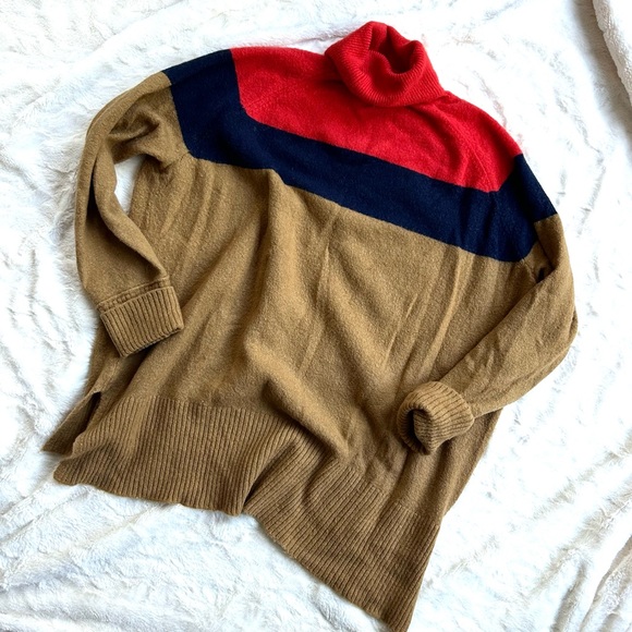 J. Crew Colorblock Turtleneck in Super Soft Yarn - Picture 6 of 8